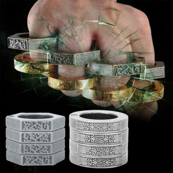 HARD SELF DEFENSE RING Men's Round Finger Hexagonal Ring Emergency Window Breaker Guard Ring