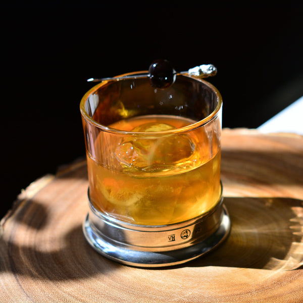 Double Old-Fashioned - Hatched Glass