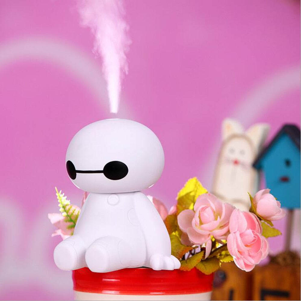 200ML USB Big Hero Baymax Dry Protect Ultrasonic Essential Oil Aroma Diffuser Air Humidifier