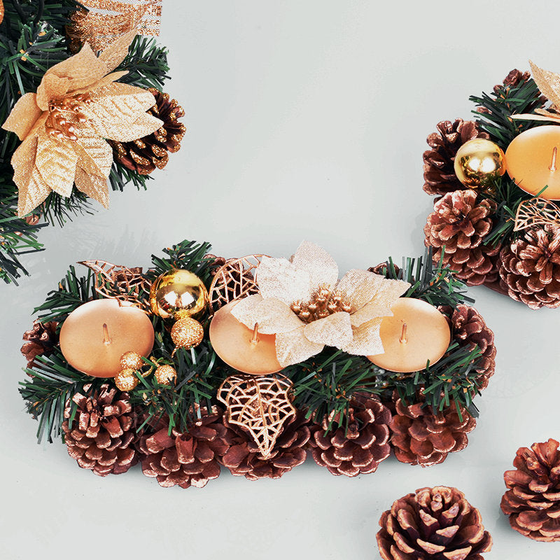 Birthday pine, fruit pine, needle branches, candle holders, flower garlands, home window decorations, handmade candle holders