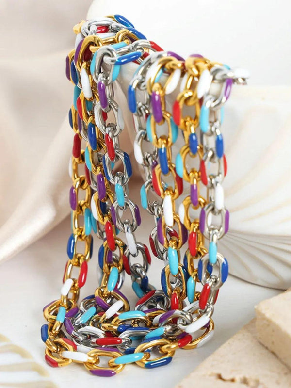 Premium and niche drip oil titanium steel bracelet