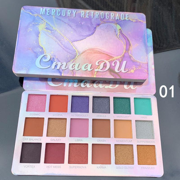 CmaaDu 18 Colors Eyeshadow Palette Matte and Metallic Glitter Eyeshadow Palette
