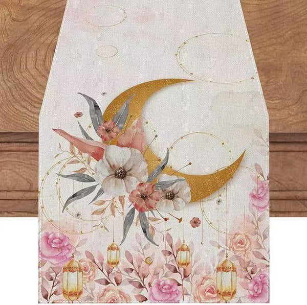 Printed Moon Castle House Tablecloth Home Decoration Party Festival Atmosphere Table Flag