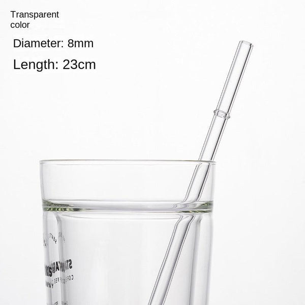 Eco-Friendly High Borosilicate Glass Straw Durable Heat-Resistant Starbucks Kids Straw 27cm Customized
