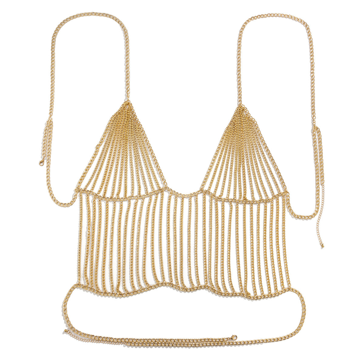 Sexy Multi layer Chain Tassel Body Chain Street Photography Personalized Nightclub Style Performance Clothing Accessories