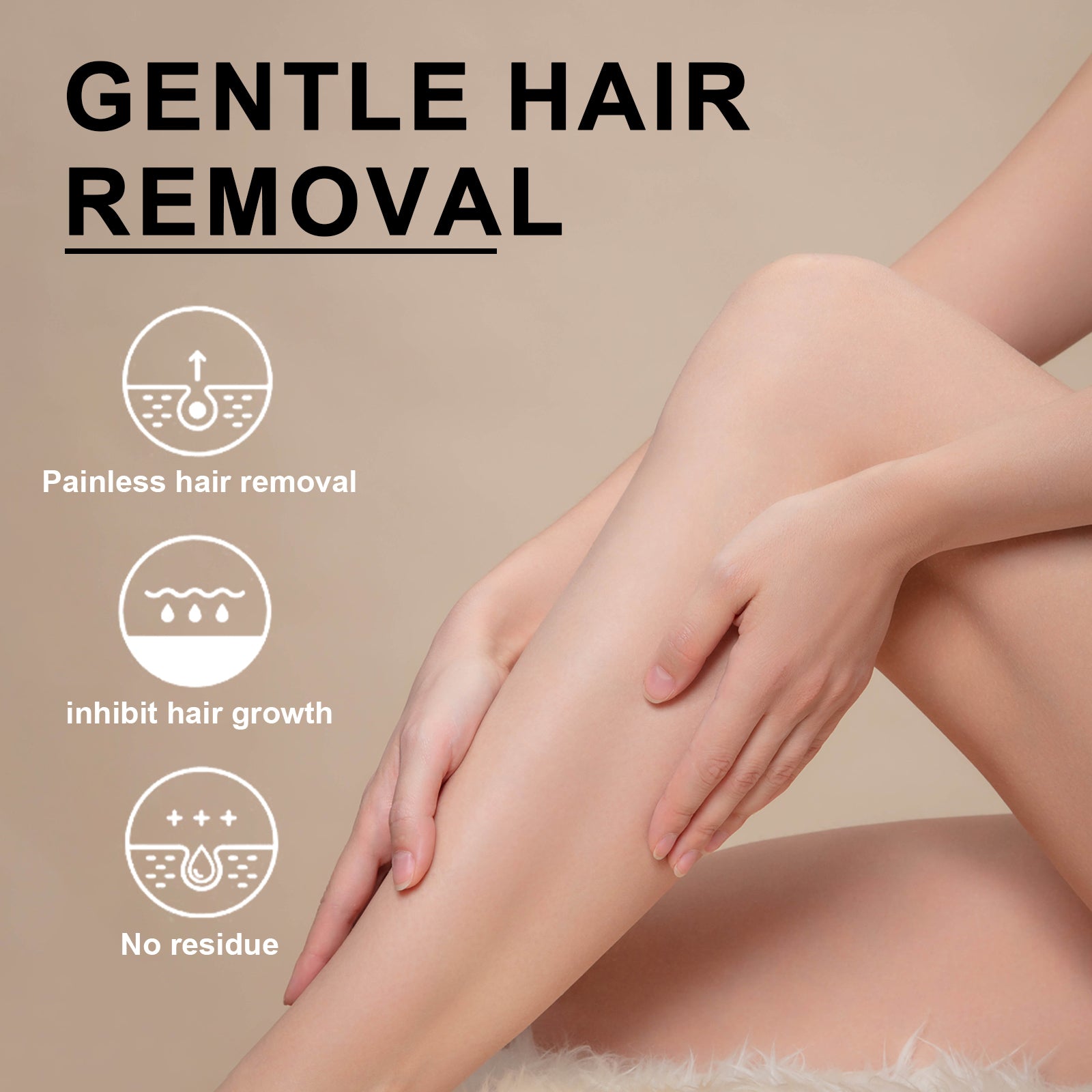 Hair Removal Body Butter, Gentle Hair Removal Non-Irritating Underarm Leg Hair Hand Hair Deep Cleansing Hair Removal Cream For Skin