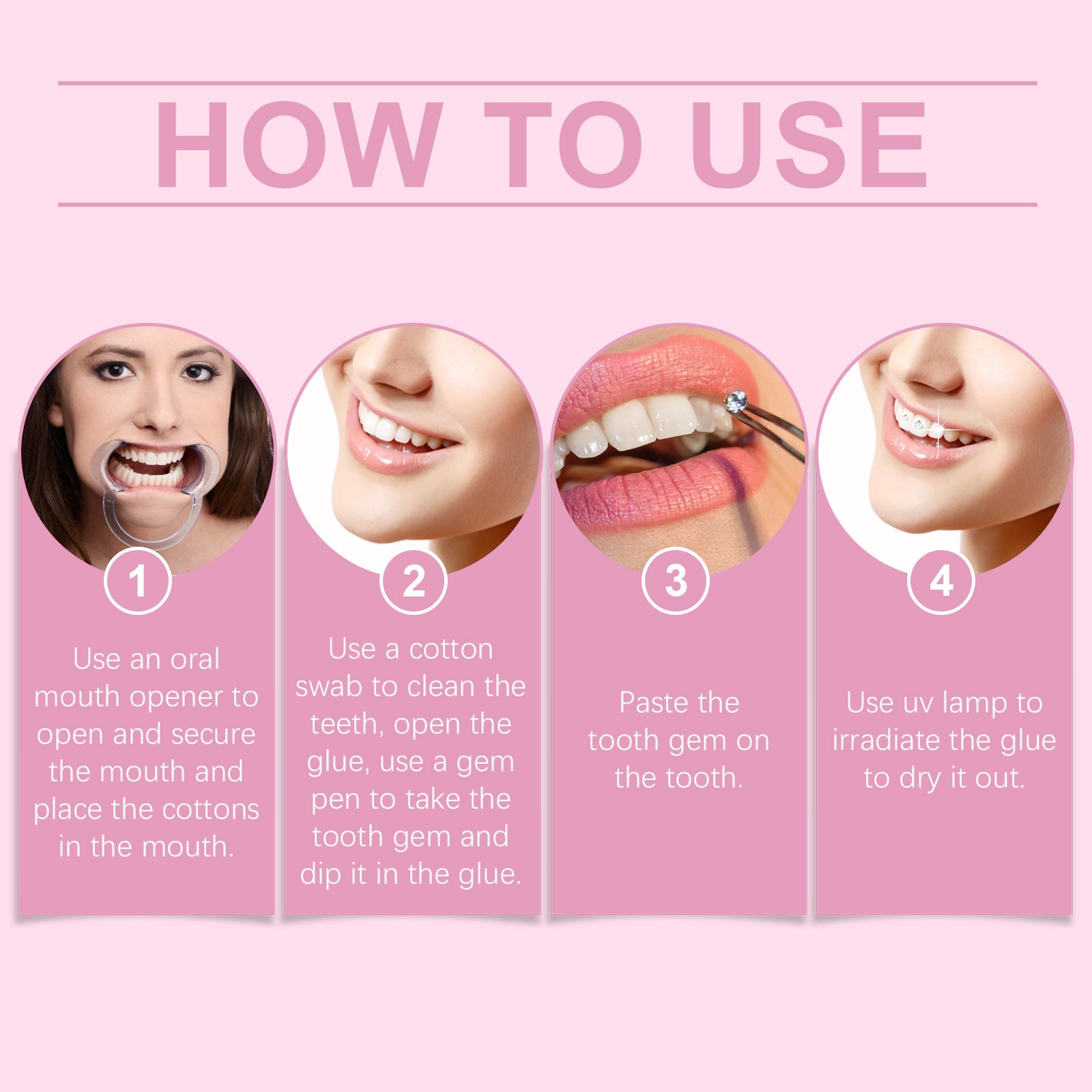 Diy Fashion Teeth Set Dental Beauty Decorative Diamond Combination Diy Shine Smile Style