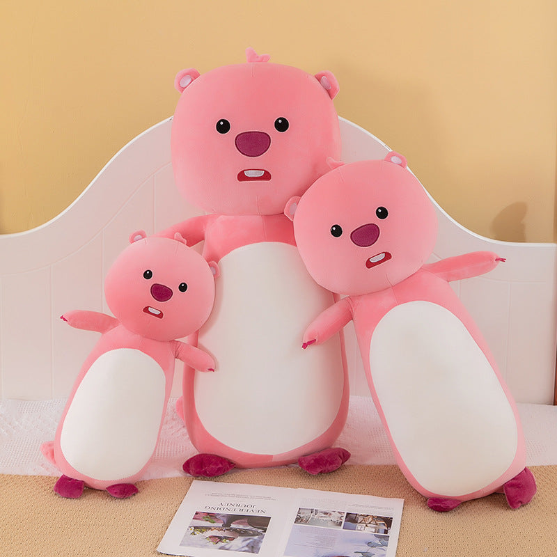 Super cute beaver long doll cute beaver headboard pillow super soft one-piece pillow gift