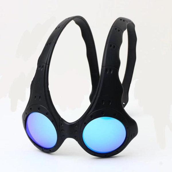 Unisex Over - The - Top Sunglasses. Ideal for outdoor cycling and sports. Fashionable retro - style metal - framed glasses.
