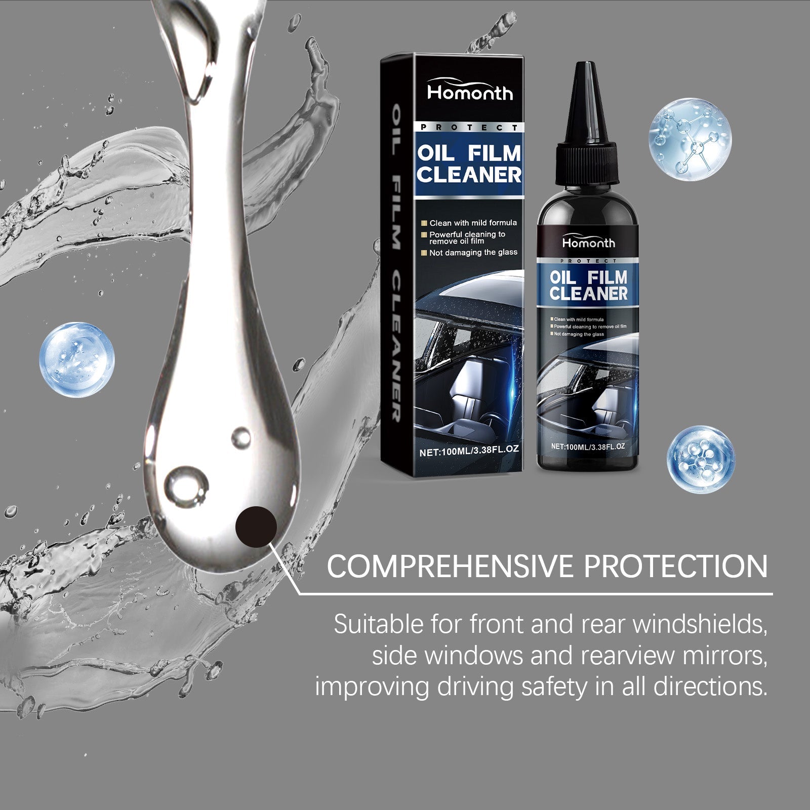 Car Oil Film Cleaner Car Window Rain And Fog Cleaning Coating Agent Car Glass Cleaner