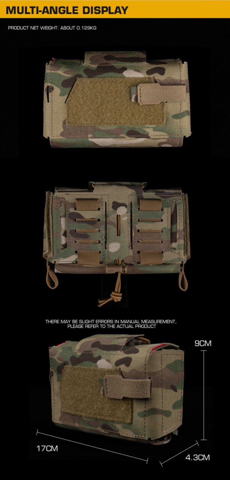 Compact Trauma Bag V3 GEN3 Style Agilit MD2 IFAK Tactical Medical First Aid Bag for Hunting Vest Plate Carrier Belt