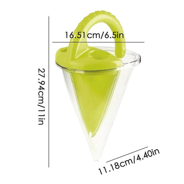 Outdoor family sand hopper with overflow – for beach sand play & garden irrigation.