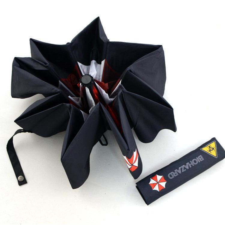 Creative Folding Sunny Umbrella Biochemical Crisis Triple Fold Sunshade Umbrella Rain and Rain dual-use