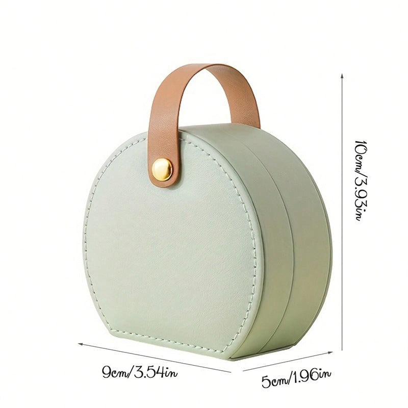 Customized pattern PU jewelry box for high-end travel rings necklaces and accessories