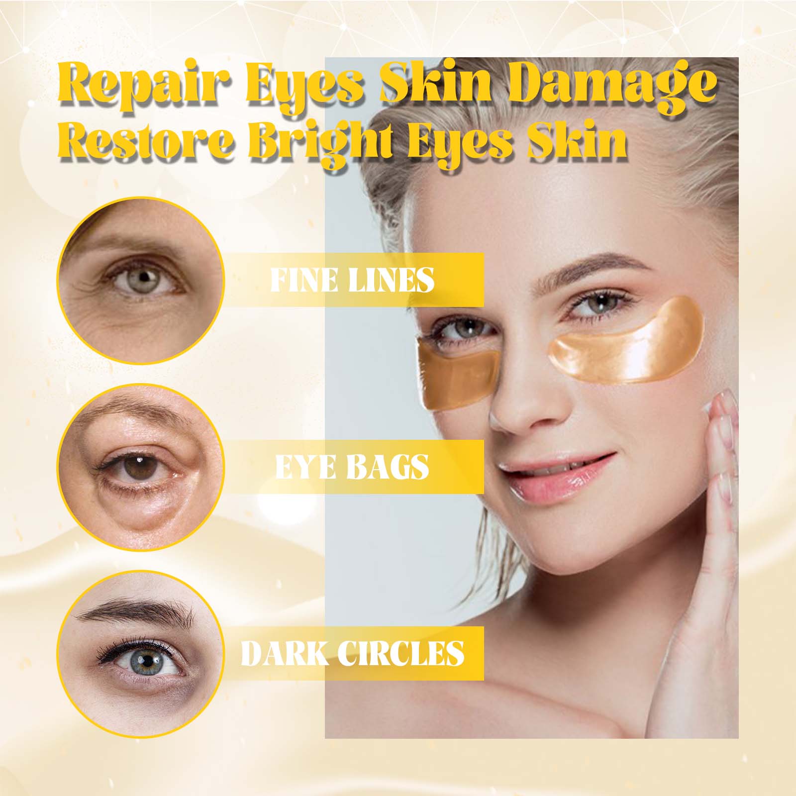 Retinol Eye Mask, Collagen Moisturizing Repair Aloe Vera Moisturizing And Firming Eye Mask