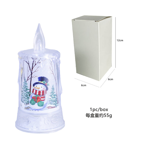 Christmas led electronic candle light Christmas snowman elk decoration luminous night light atmosphere light ornaments