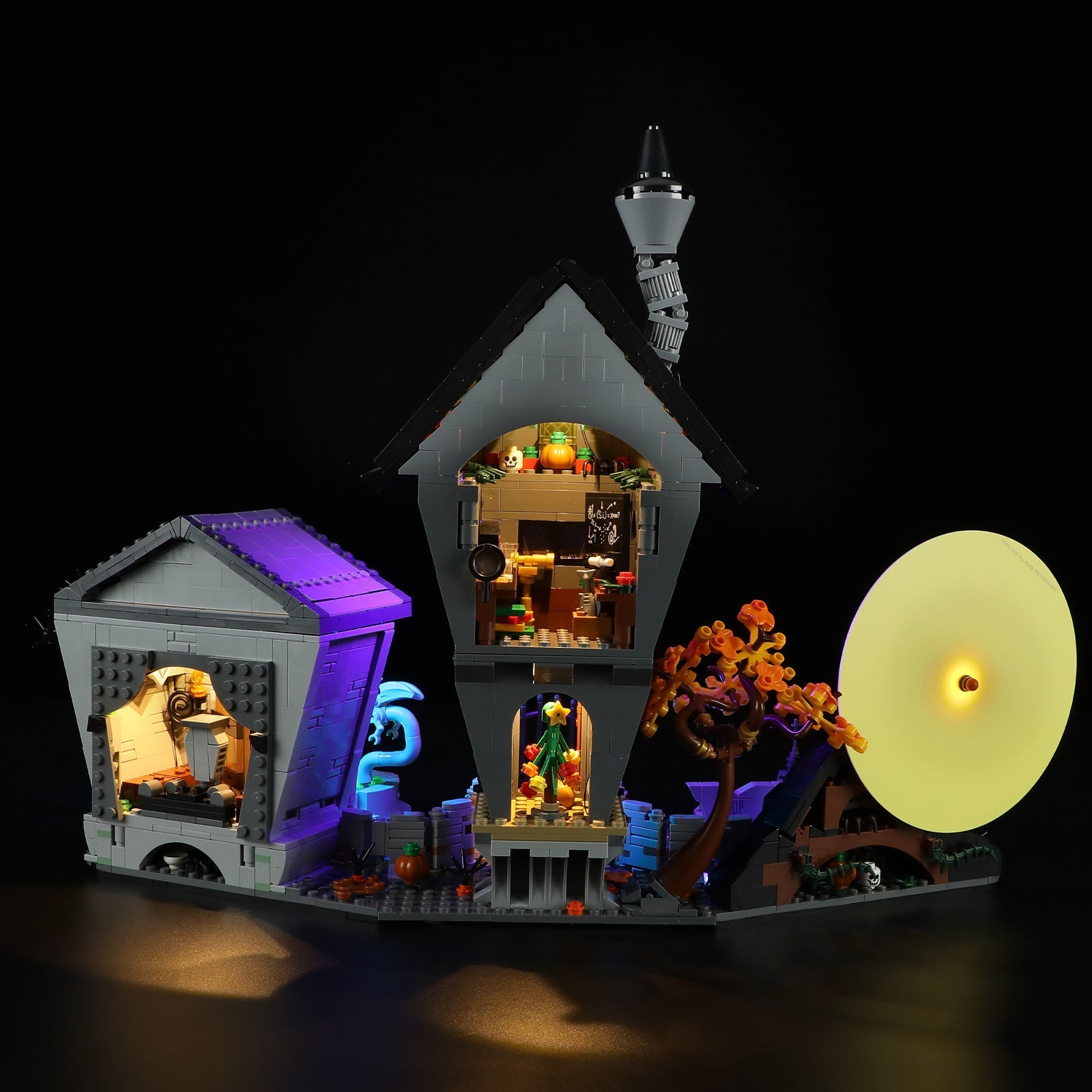 Compatible with LEGO 21351 Christmas Horror Night Building Blocks, LED Lighting, Winter Christmas Series Column lighting