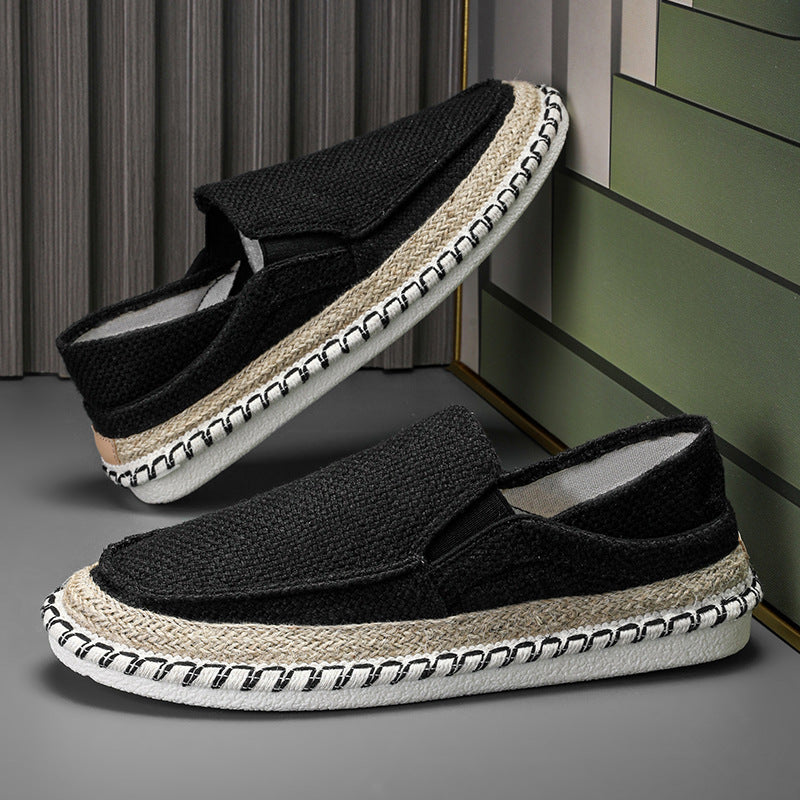 Fisherman Shoes Men's Breathable Cloth Shoes Hanfu Shoes Men's Casual Slip-On Loafers Driving Old Beijing Cloth Shoes