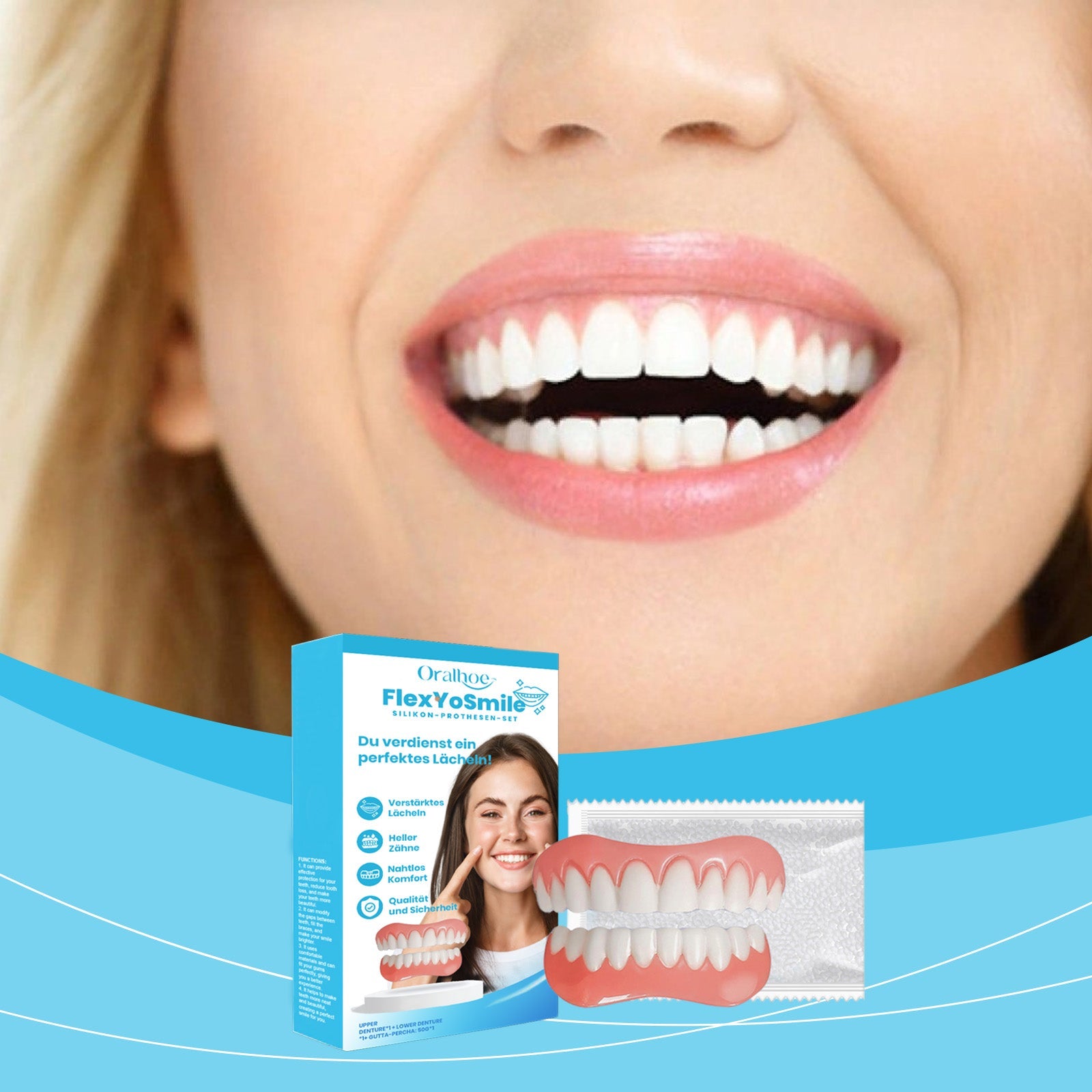 Cosmetic Denture Set, Cosmetic Denture Set Enhance Smile Beauty Denture Care