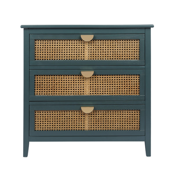 3 Drawer Cabinet Natural rattan American Furniture Suitable for bedroom living room study