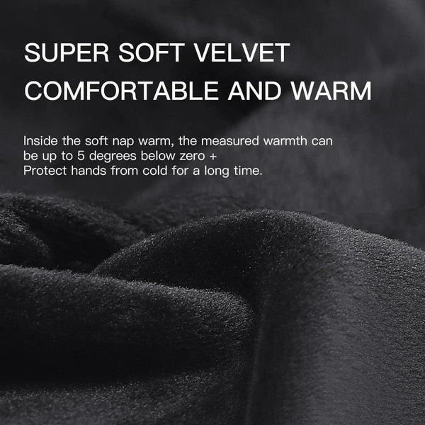 Outdoor warm cold windproof riding gloves touch screen windproof and anti-skid women's velvet full finger gloves