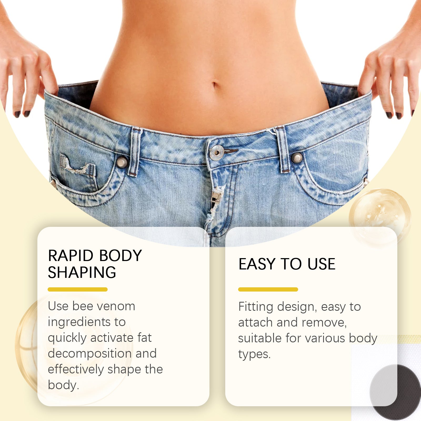 Bee Venom Beauty Considerate, Lazy Body Beauty Navel Paste Moisturizing Tight Skin Care Show Charm Body Care Paste