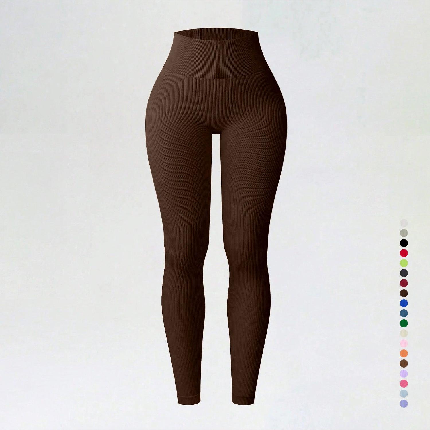 Threaded autumn and winter yoga pants seamless fitness pants high waisted sports yoga clothes leggings