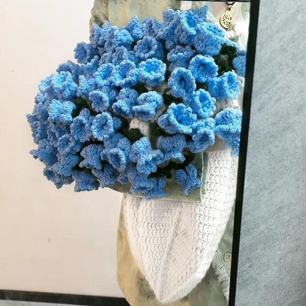 60cm New Creative Rose Bouquet Blanket (Finished), Crocheted Flower Bouquet Gift for Girlfriend