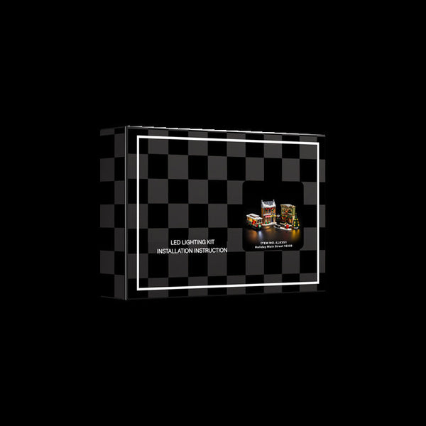 YEABRICKS is compatible with LEGO 10308 Festival Street building blocks, LED lighting, Christmas series toy lights