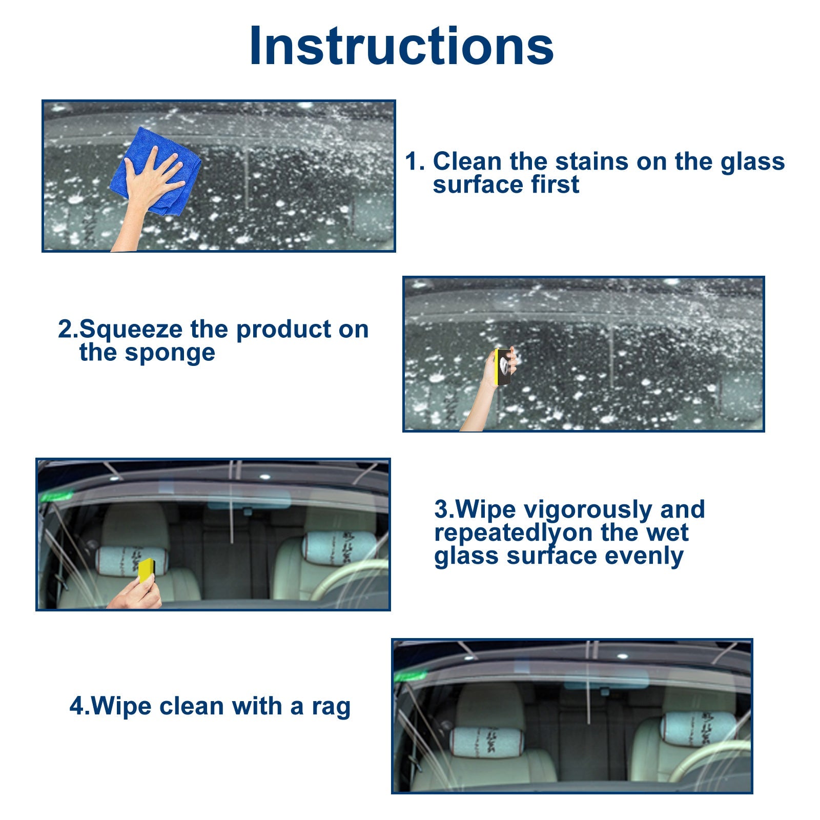 Glass Hard Spot Remover Car Glass, Glass Cleaning Decontamination Scratch Repair Polishing Cream
