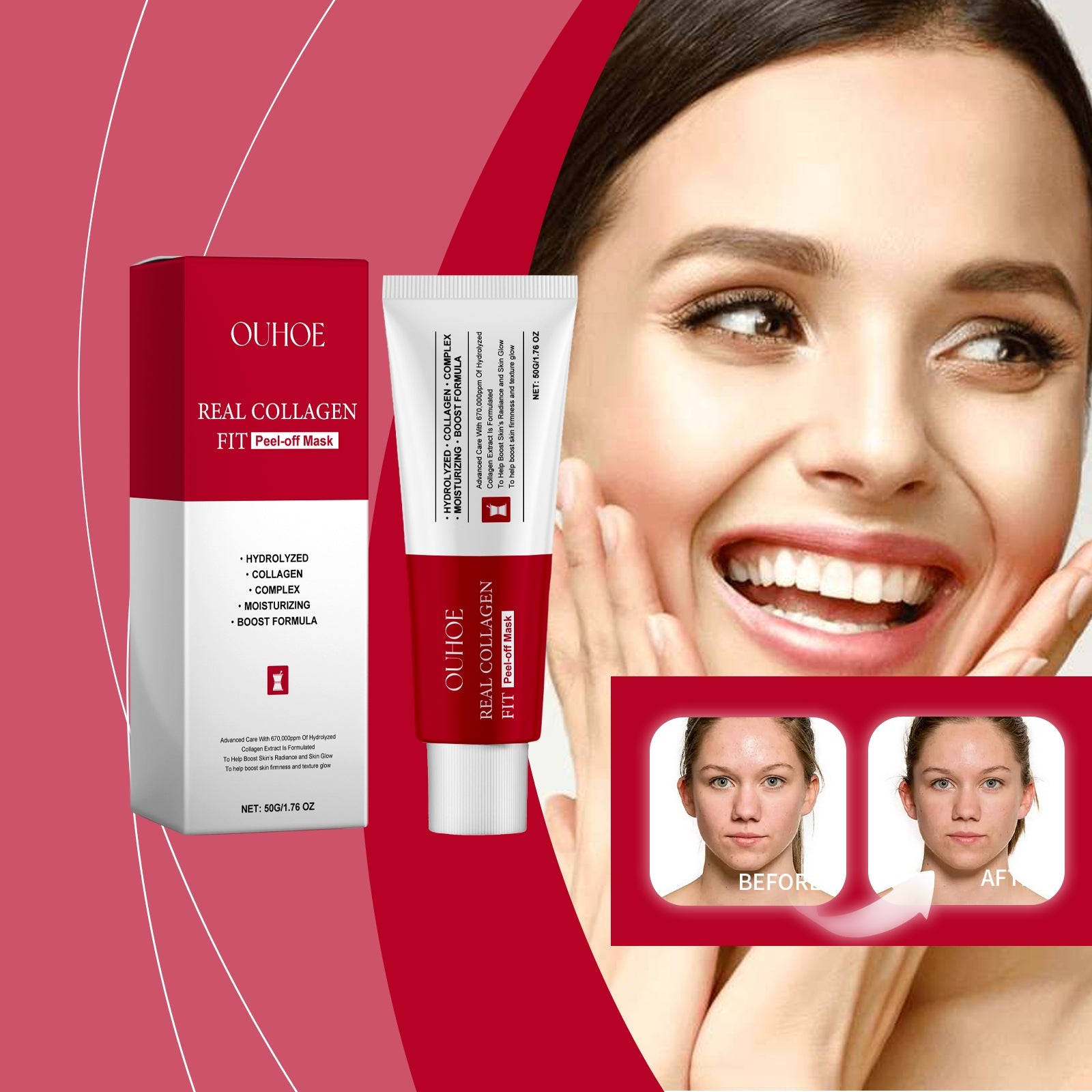 Collagen Tearing Mask Nourishes, Moisturizes, Firming And Firming Collagen Mask For Tender Skin