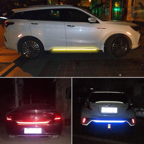 5pcs/set Car Reflectante Reflector Sticker 91*4 Car Body Trunk Exterior Auto Accessories Reflective Tape Reflex Exterior Warning