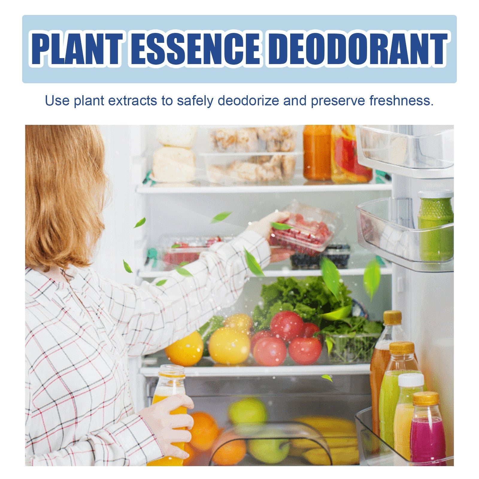 Refrigerator Deodorizer Purifying Gel, Indoor Refrigerator Deodorization Purification Fresh-Keeping Anti-Channeling Clean Odor