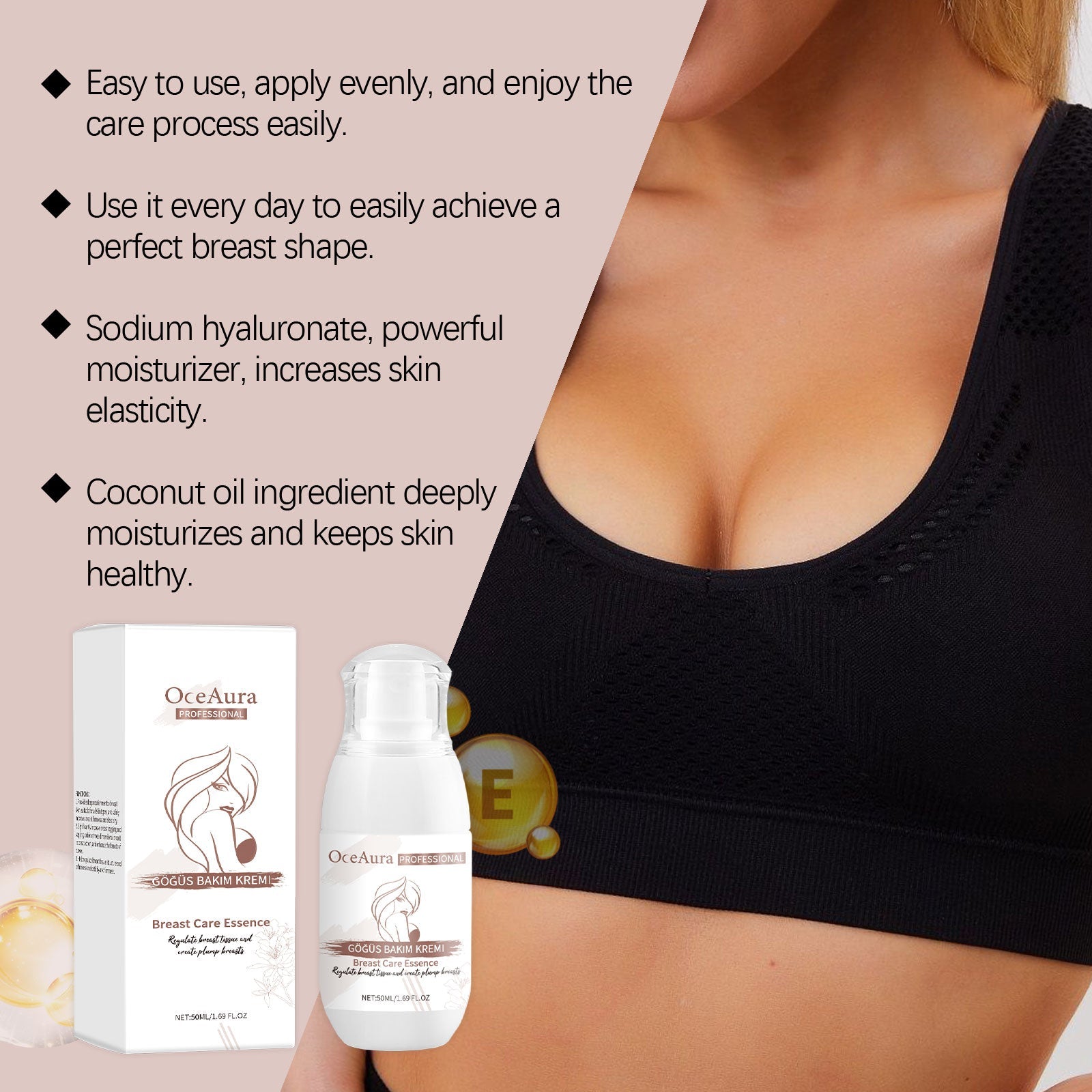Breast Care Serum Hydrating Moisturizing Gentle Moisturizing Skin Care Breast Massage Treatment Essence