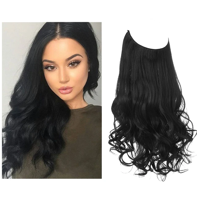 One-piece women's hair extension piece with abundant hair volume U-shaped fishing line invisible and natural long curly hair