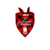Christmas Day Border Protection Pet Small, Medium, and Large Dogs, Dogs, Cats, Teddy Triangular Towels, Water Jars - Red Grid Elderly / 45/45/65