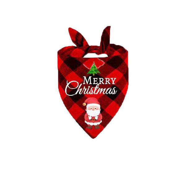 Christmas Day Border Protection Pet Small, Medium, and Large Dogs, Dogs, Cats, Teddy Triangular Towels, Water Jars