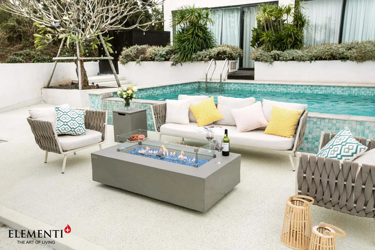 Meteor GFRC Concrete Fire Table — Elementi Plus