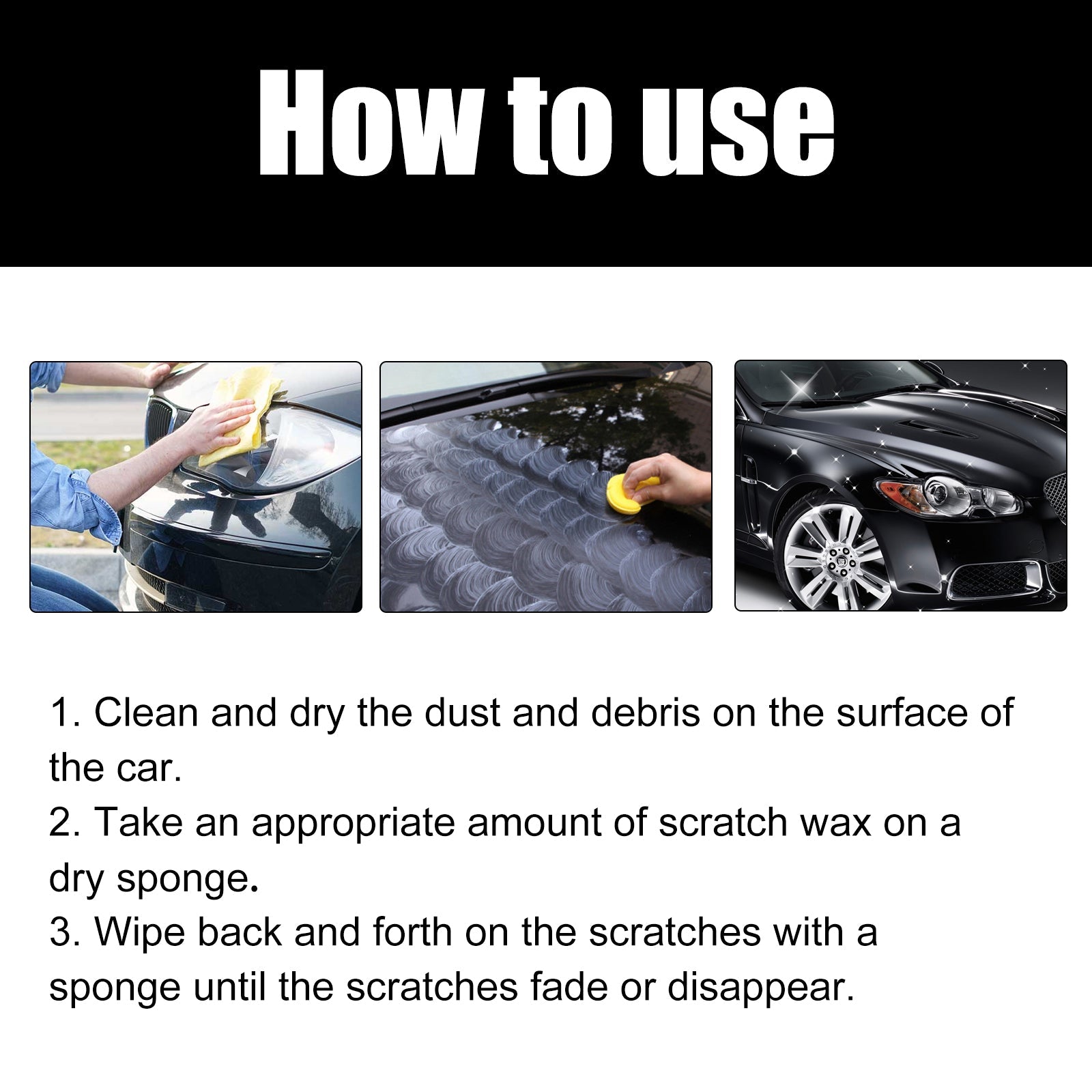 Scratch Removal Wax, Car Paint Protective Polishing Remove Marks Maintenance Paint Repair Cleaning Decontamination Abrasive