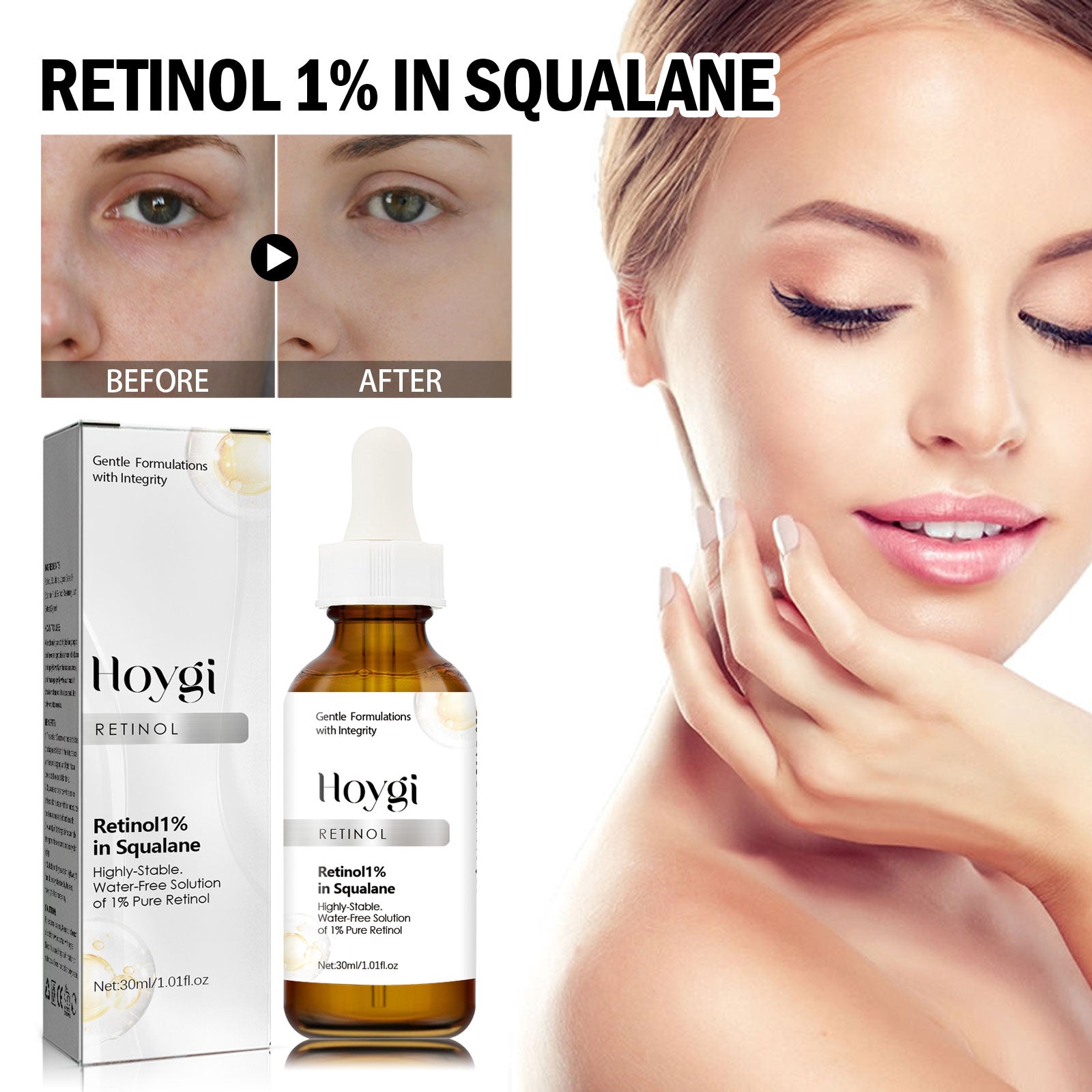 Retinol Squalane Solution, Moisturizing Anti-wrinkle Firming Fade Lines Repair Essence