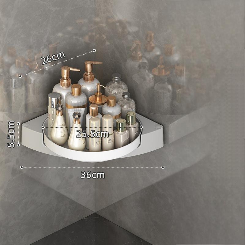 Rotating toilet triangle storage rack wall mounted bathroom toilet no drilling wall corner shower gel storage rack