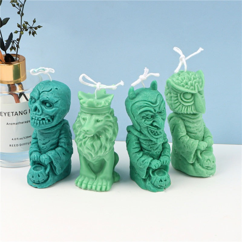 New Silicone Zombie Candle Aromatherapy Mold Ghost Festival Atmosphere Decoration Resin Model