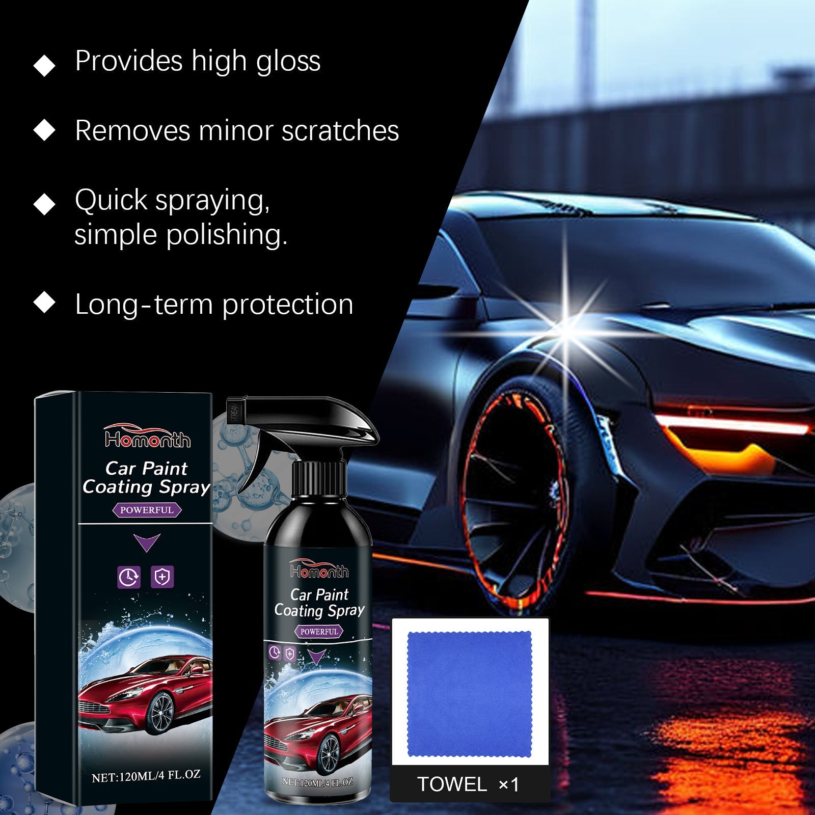 Multi-Functional Car Paint Coating Spray Car Paint Maintenance Antifouling And Waterproof Maintenance Coating Agent
