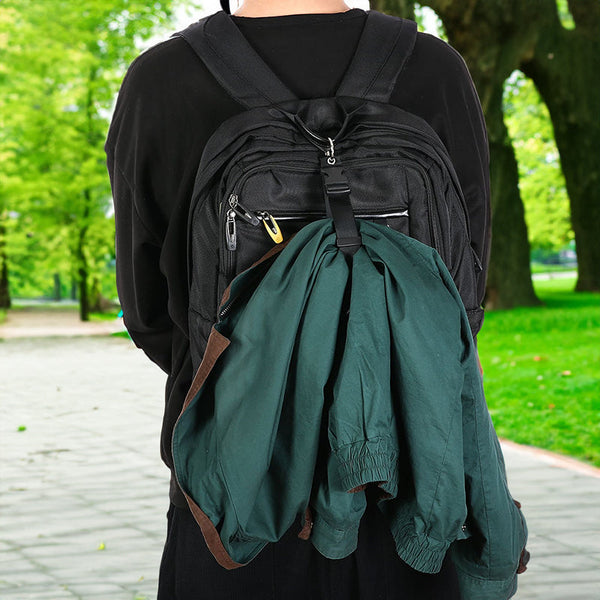 Portable Black Nylon Anti-Theft Luggage Strap, Bag Clip for Multi-Tool, Camping & Hiking