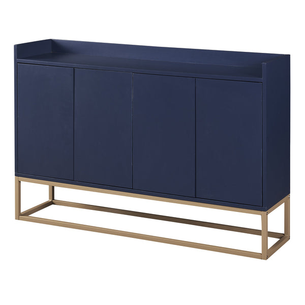 TREXM Modern Sideboard Elegant Buffet Cabinet with Large Storage Space for Dining Room, Entryway (Navy) V.I.P Digital Presence
