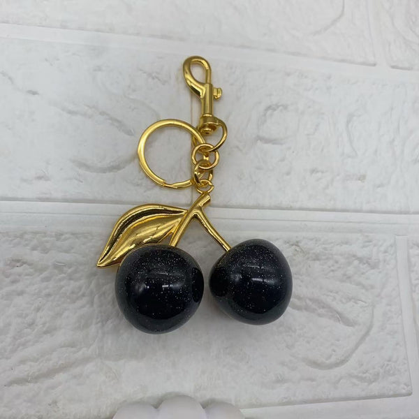 Cherry car keychain high-end women's bag pendant backpack pendant Christmas Halloween