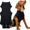 Pet sterilization suit wound anti licking suit suitable for all body types of dogs surgical recovery clothing set ﻿ - black / XS