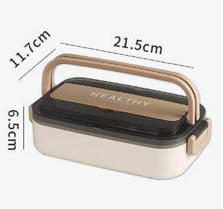 Microwave-heatable 316 stainless steel sealed single-layer compartment insulation lunch box lunch box bento box