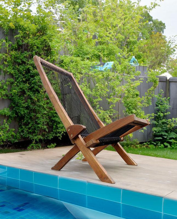 folding roping wood chair