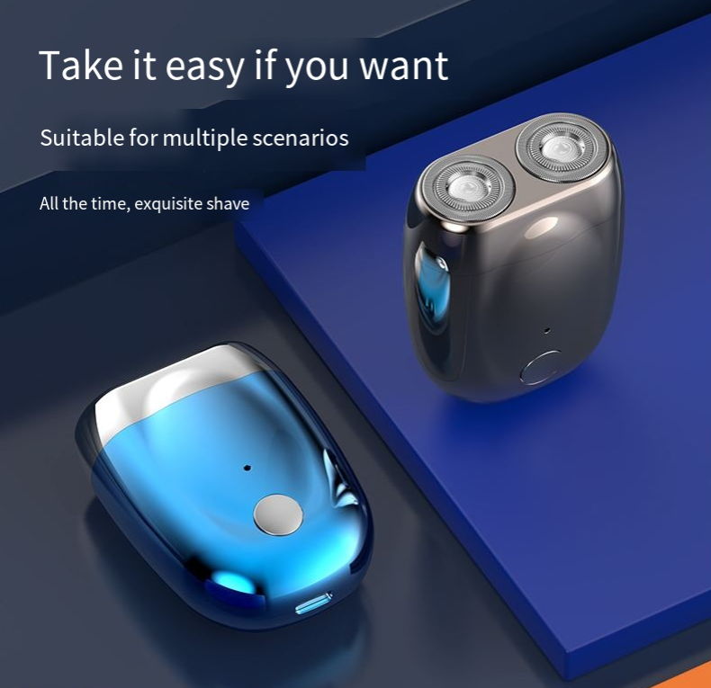 Double headed mini magnetic shaver portable men's electric shaver rechargeable electric shaver